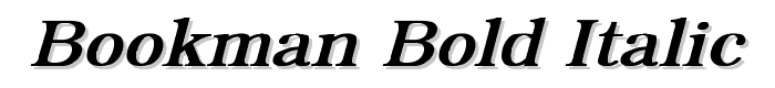 Bookman Bold Italic font
